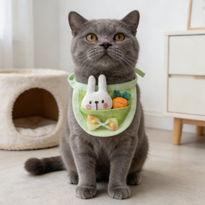 宠物口水巾兔子围脖围巾猫猫狗狗通用可爱口水兜兜穿搭饰品配饰