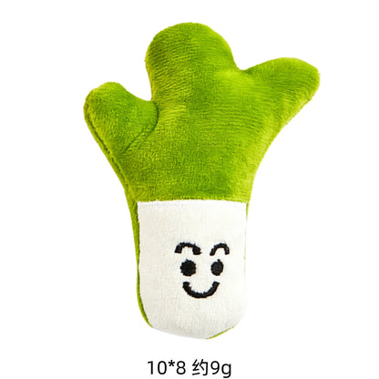 Moo - Stitched Cartoon Faces food-shaped cat toy
