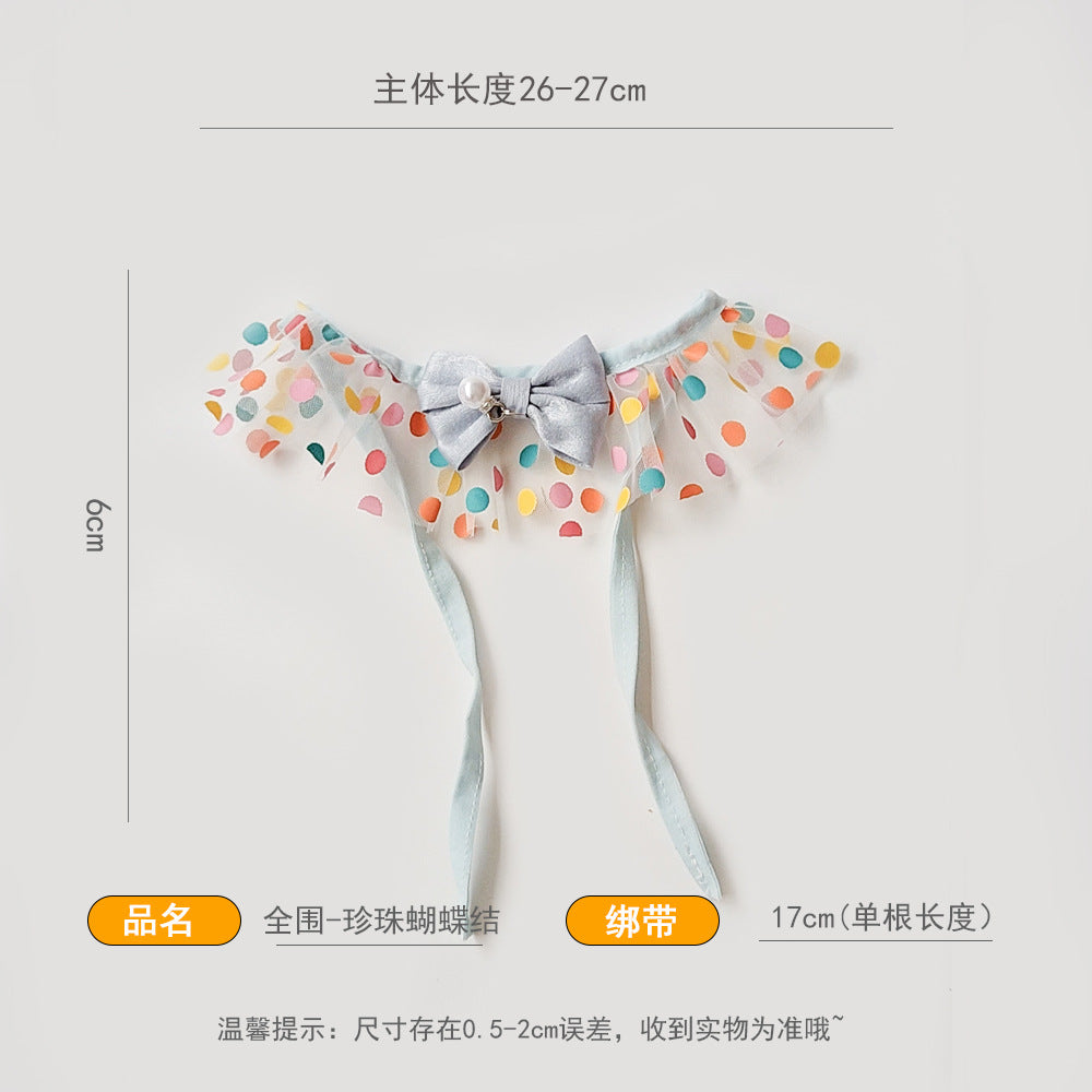 新款狗狗口水巾宠物围巾猫咪中小型围嘴宠物饰品围脖围兜领结用品