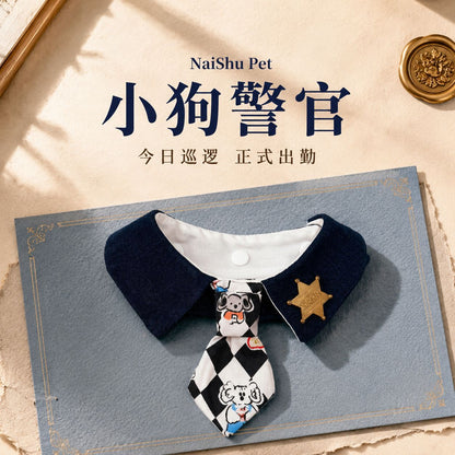 奶薯 棋盘格牛仔小领结宠物围兜领结猫狗围兜可爱围嘴口水巾围脖