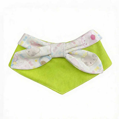 Mokka - Bow and Ribbed Bib Pet Neckwear