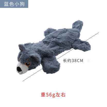 亚马逊爆款宠物玩具毛绒皮壳小狗造型安抚发声自嗨陪伴狗狗玩具