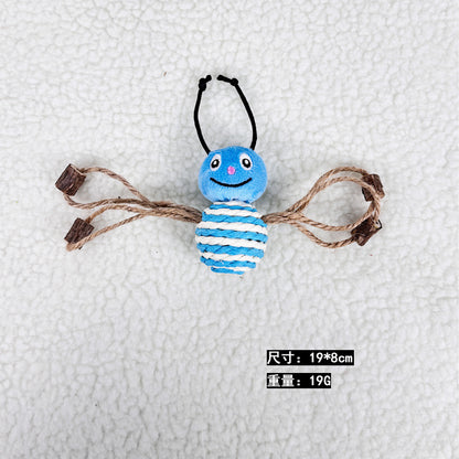 Moo - Smiling Rope-Wrapped Insect-Shaped Cat Toy