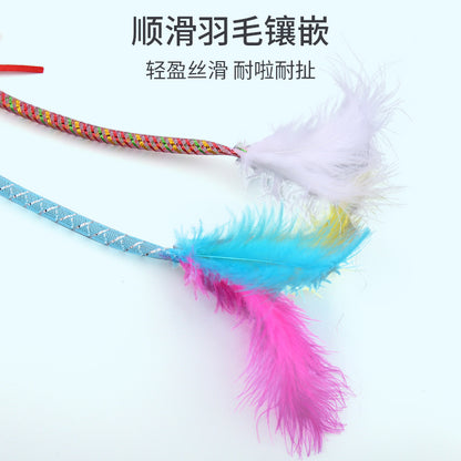 Moo - Curved Teaser Wand with Bells Cat Toy