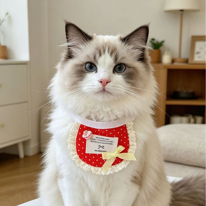 可爱mini宠物生日口水巾围兜猫咪狗狗周岁派对拍照蛋糕狗狗围嘴