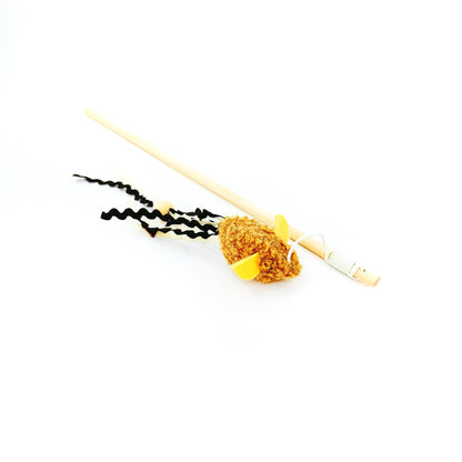 Moo – Fuzzy Mouse Cat Teaser Wand