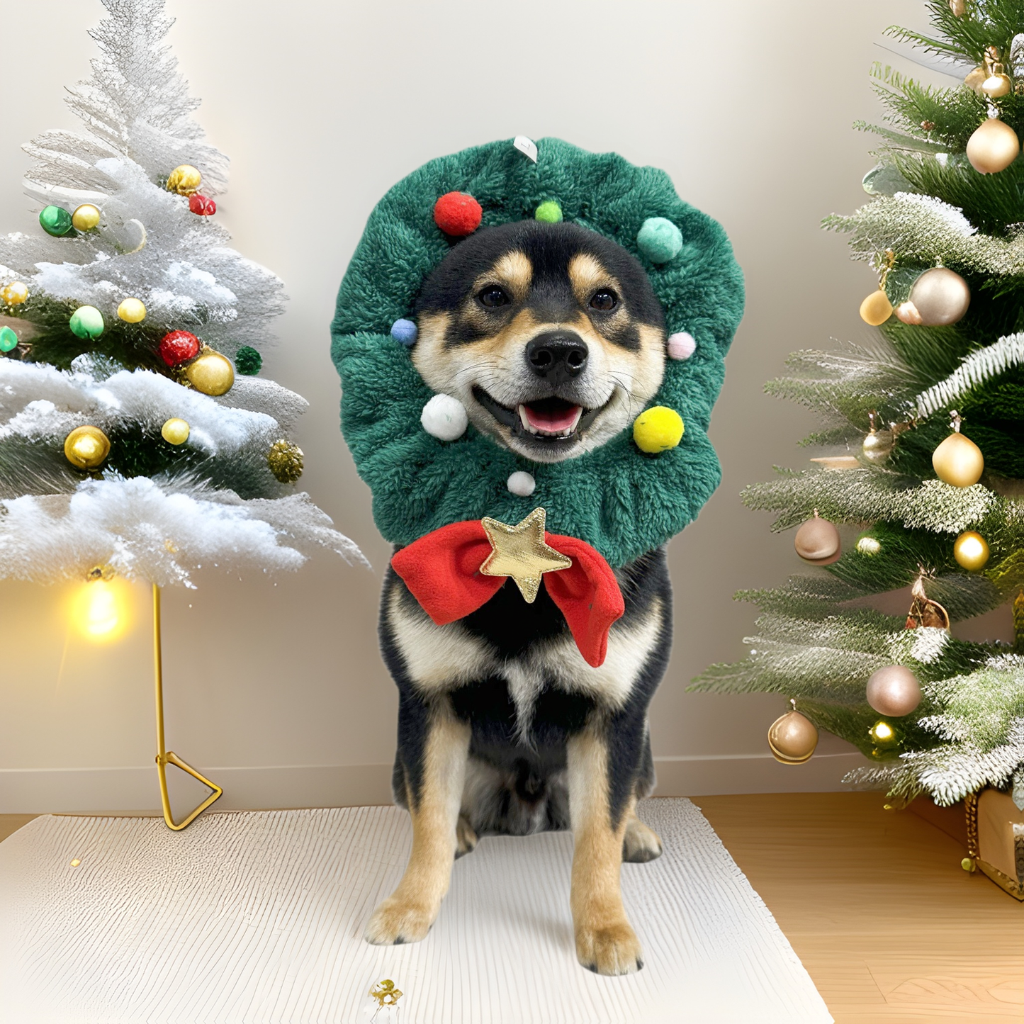 Mokka - Wreath-Like Plush Ruffle Pet Neckwear