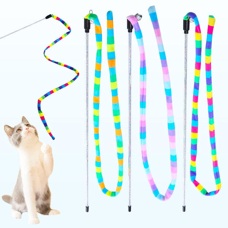 Moo - Striped Bell Wand Cat Toy