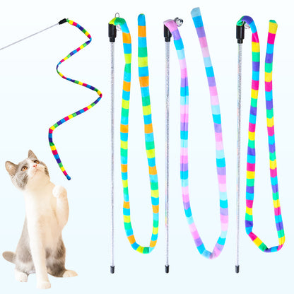 Moo - Striped Bell Wand Cat Toy