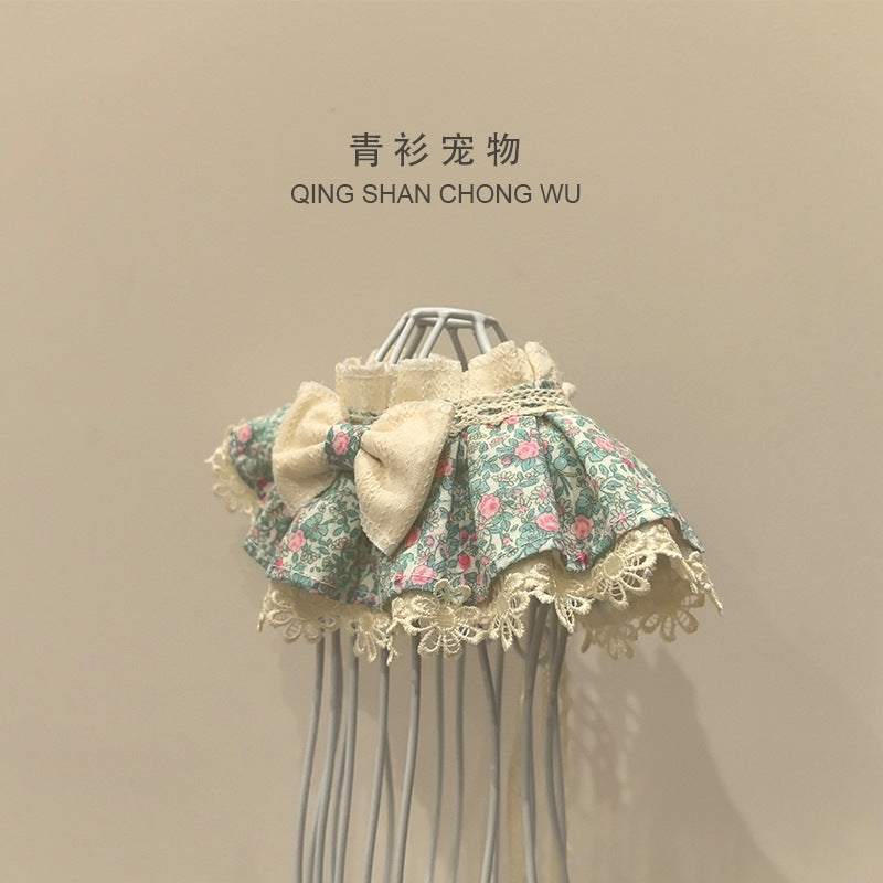 【青衫宠物】原创猫咪围脖宠物饰品蝴蝶结布偶领结狗狗衣服口水巾