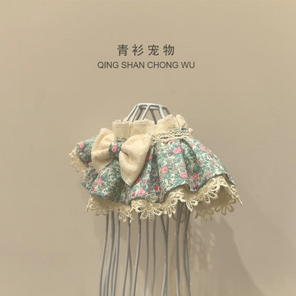 【青衫宠物】原创猫咪围脖宠物饰品蝴蝶结布偶领结狗狗衣服口水巾