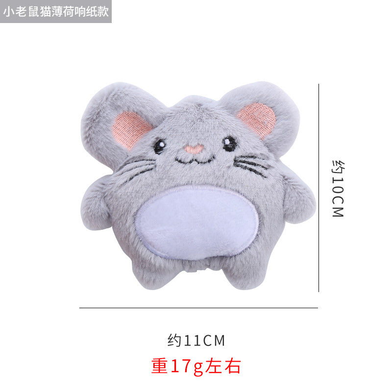 Moo - Fuzzy Stitched Face Catnip Cat Toy