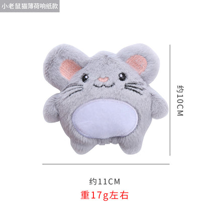 Moo - Fuzzy Stitched Face Catnip Cat Toy