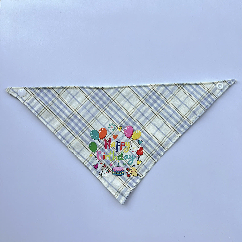 Mokka - Birthday Plaid Bandana Pet Neckwear