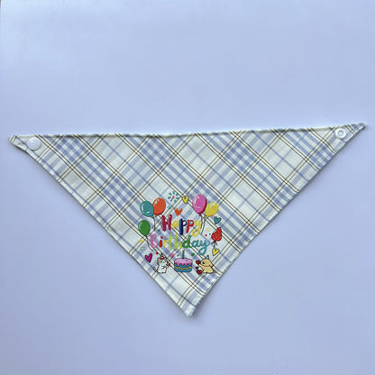Mokka - Birthday Plaid Bandana Pet Neckwear
