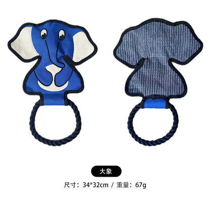 Product image for Petkin - Flat Animal-Shaped Rope Loop Dog Toy (Blue)