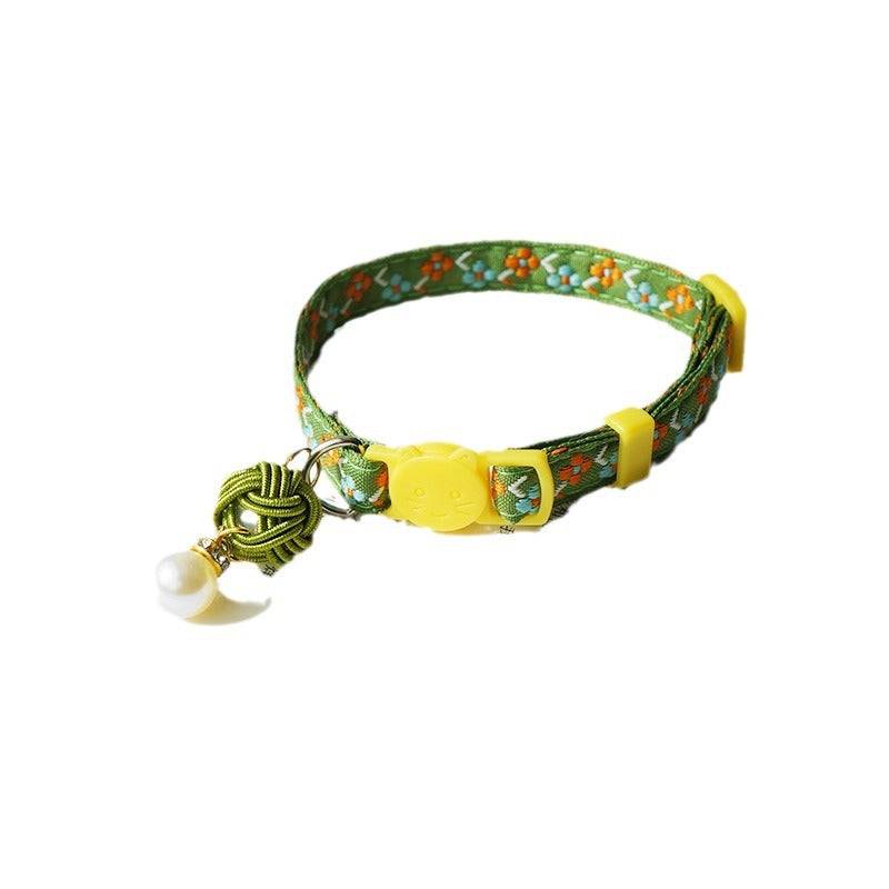 Mokka - Pearl Flower Cat Collar