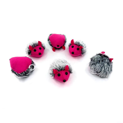 Moo plush hedgehog cat toy with soft fur and detailed face
