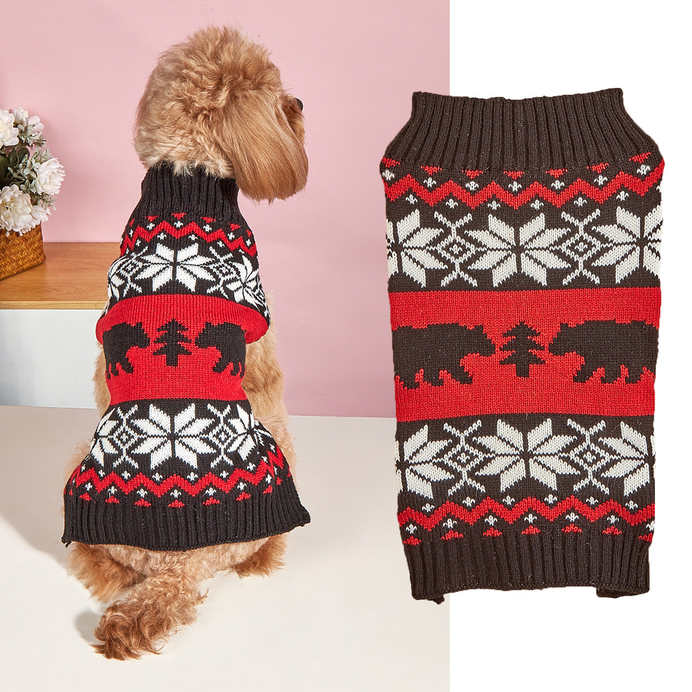 Christmoo - Christmas Pattern Pet Sweater