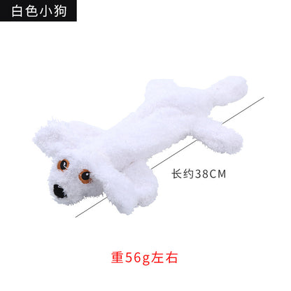 亚马逊爆款宠物玩具毛绒皮壳小狗造型安抚发声自嗨陪伴狗狗玩具