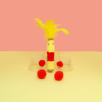 Moo Color Pop interactive cat toy displayed from side angle highlighting shape