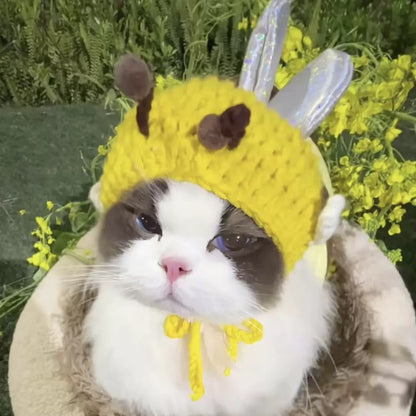 Ozzie - Bumblebee Knit Hat for Cats