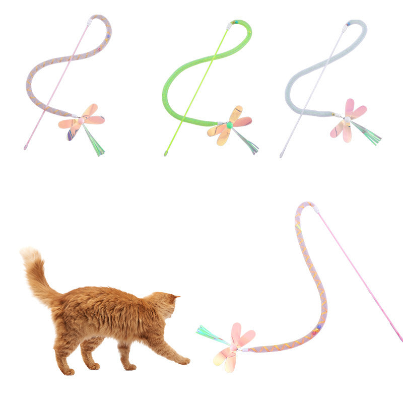 Moo - Glitter Dragonfly Wand Cat Toy