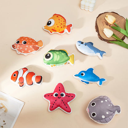 Moo - Double-Sided Print sea-creature character cat toy