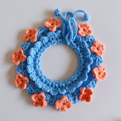 花环宠物毛线编织项圈猫咪狗狗口水巾跨境批发宠物用品饰品项链