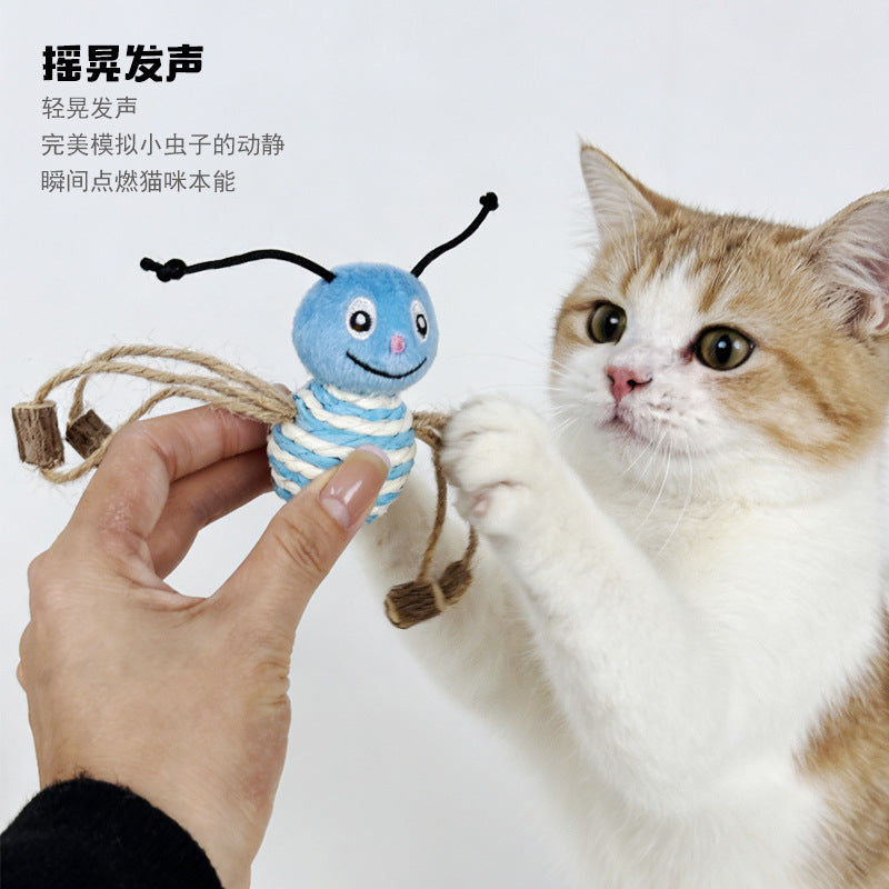 Moo - Smiling Rope-Wrapped Insect-Shaped Cat Toy
