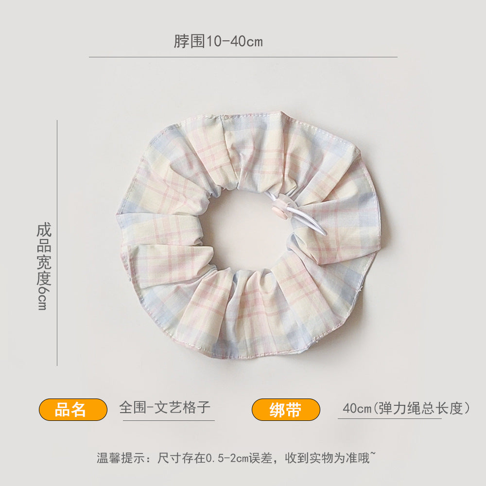 新款宠物口水巾布艺花边针织装饰品猫狗项圈狗狗小猫围脖宠物围巾
