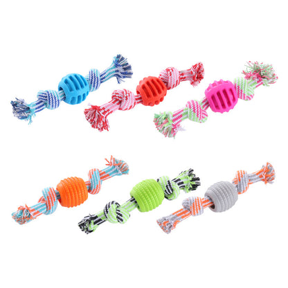 Petkin - Slotted Ball Braided Rope Dog Toy
