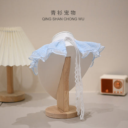 【青衫宠物】猫咪狗狗宠物蕾丝口水巾布偶花边装饰衣服围脖围兜