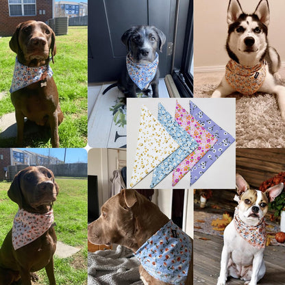 Furbud floral pet bandana lightweight tie-on scarf with floral pattern
