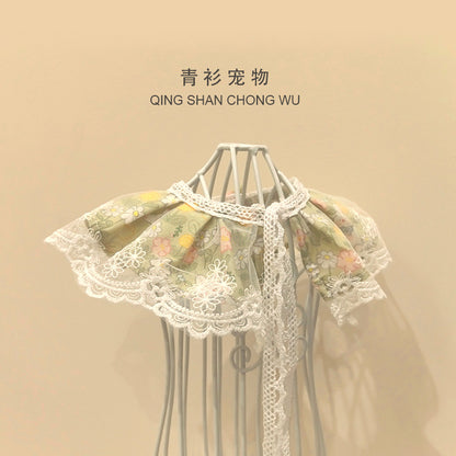 【青衫宠物】原创蕾丝口水巾宠物猫咪狗狗布偶娃娃衣服夏天围脖