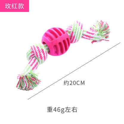 Petkin - Slotted Ball Braided Rope Dog Toy