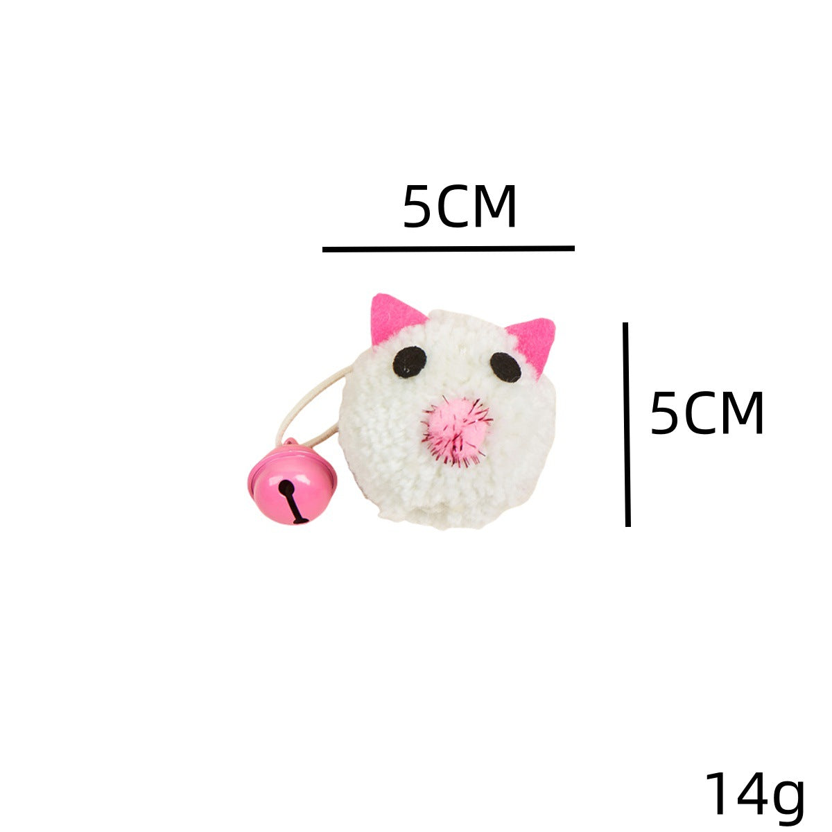 Moo - Fluffy Bell Mouse Cat Toy