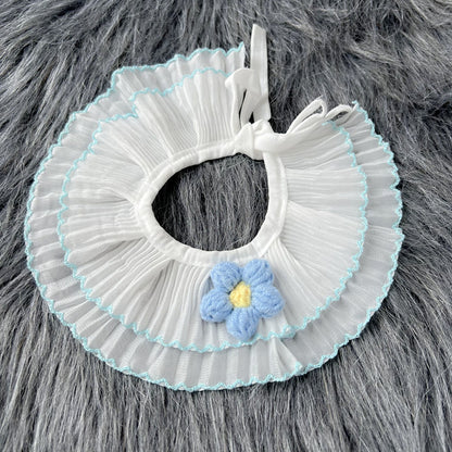 猫咪可爱围脖口水巾宠物狗狗花朵围兜幼小布偶猫衣服装饰配饰饰品