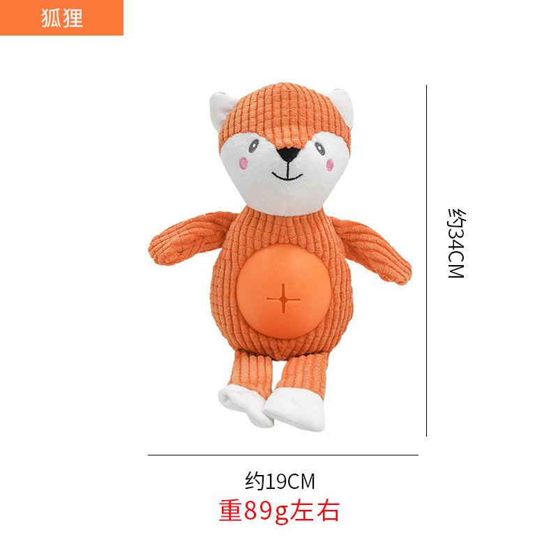 亚马逊爆款动物造型创意大肚子毛绒狗玩具耐啃咬发声宠物狗玩具