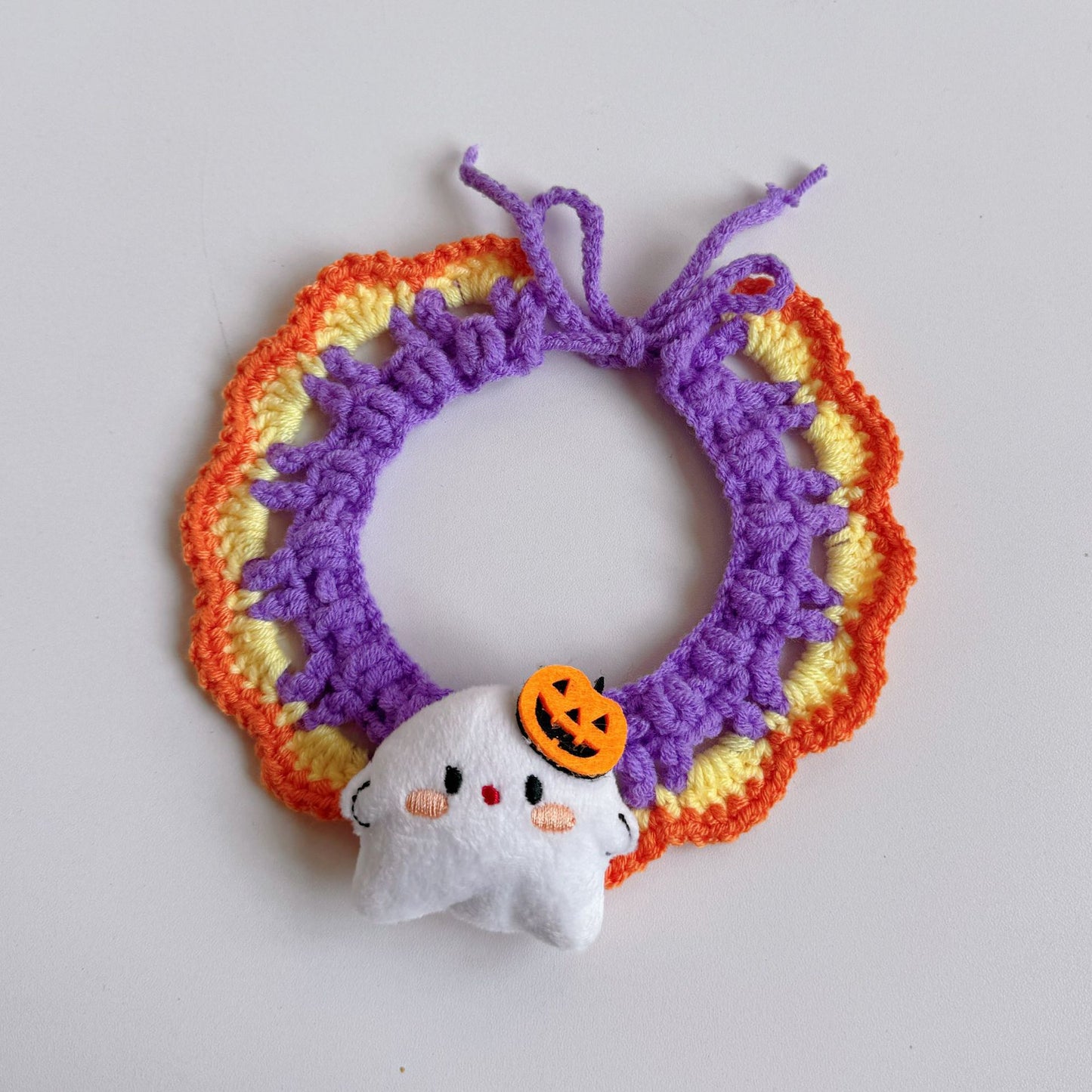 Mokka - Ghost with Jack-o'-Lantern Accent Cat Neckwear