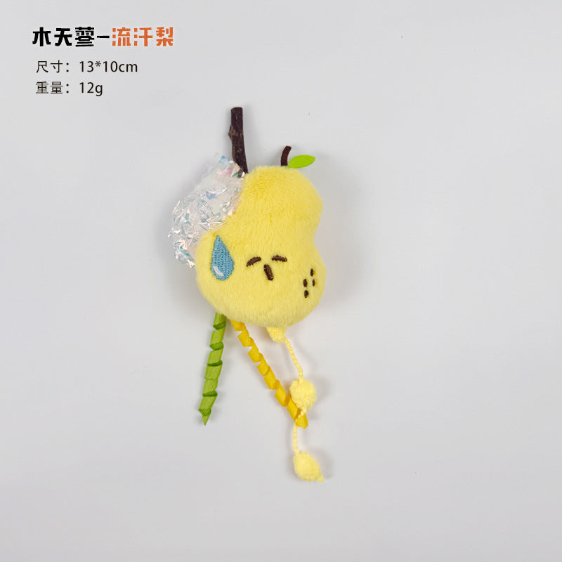 跨境逗猫木天蓼高颜值猫咪卡通流苏发声互动耐抓猫玩具宠物用品厂