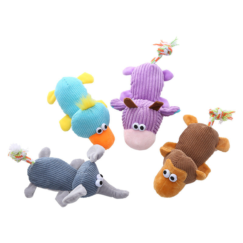 Petkin - Ribbed Plush Squeaky dog toy