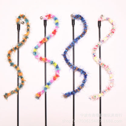 Moo - Fuzzy Cord Wand Cat Toy