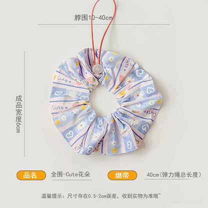 新款宠物口水巾布艺花边针织装饰品猫狗项圈狗狗小猫围脖宠物围巾