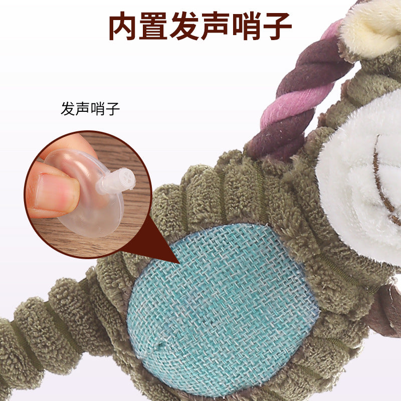 宠物用品毛绒拉环长腿大象猴子狮子耐啃咬大型犬磨牙狗狗玩具