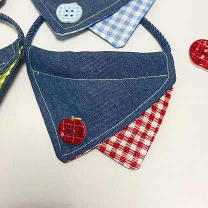 Mokka - Layered Gingham Bandana Pet Neckwear