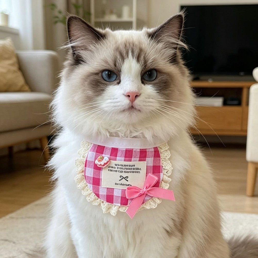 可爱mini宠物生日口水巾围兜猫咪狗狗周岁派对拍照蛋糕狗狗围嘴
