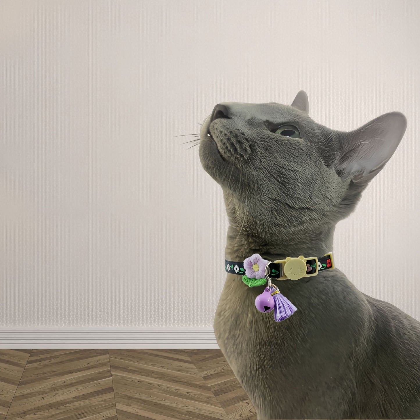 Mokka - Floral Cat Collar