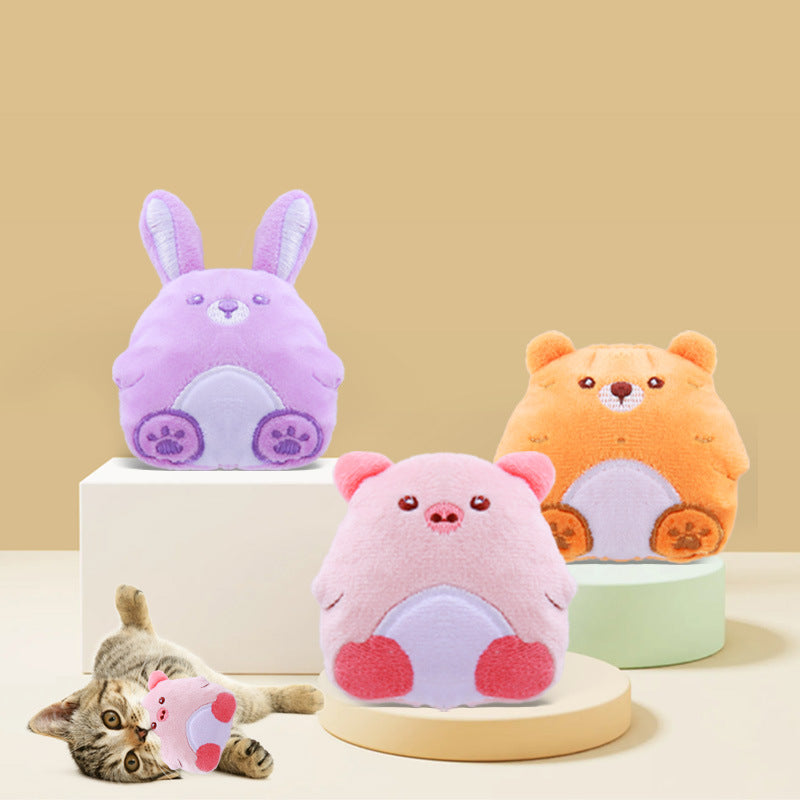 Moo - Rounded Plush Animal Character Cat Toy