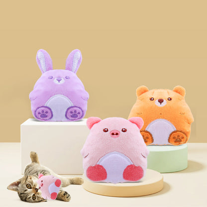 Moo - Rounded Plush Animal Character Cat Toy
